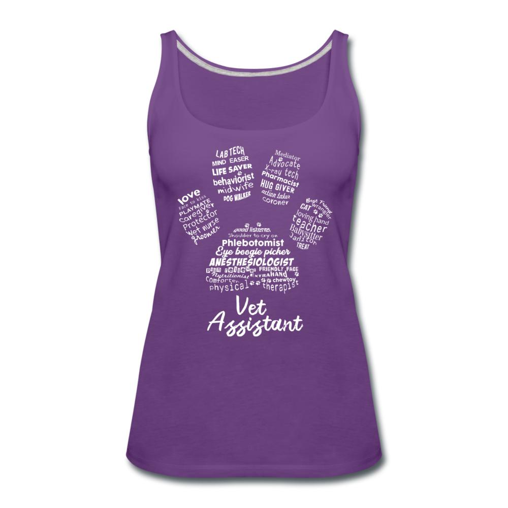 Vet Assistant Pawprint Women's Tank Top-Women’s Premium Tank Top | Spreadshirt 917-I love Veterinary