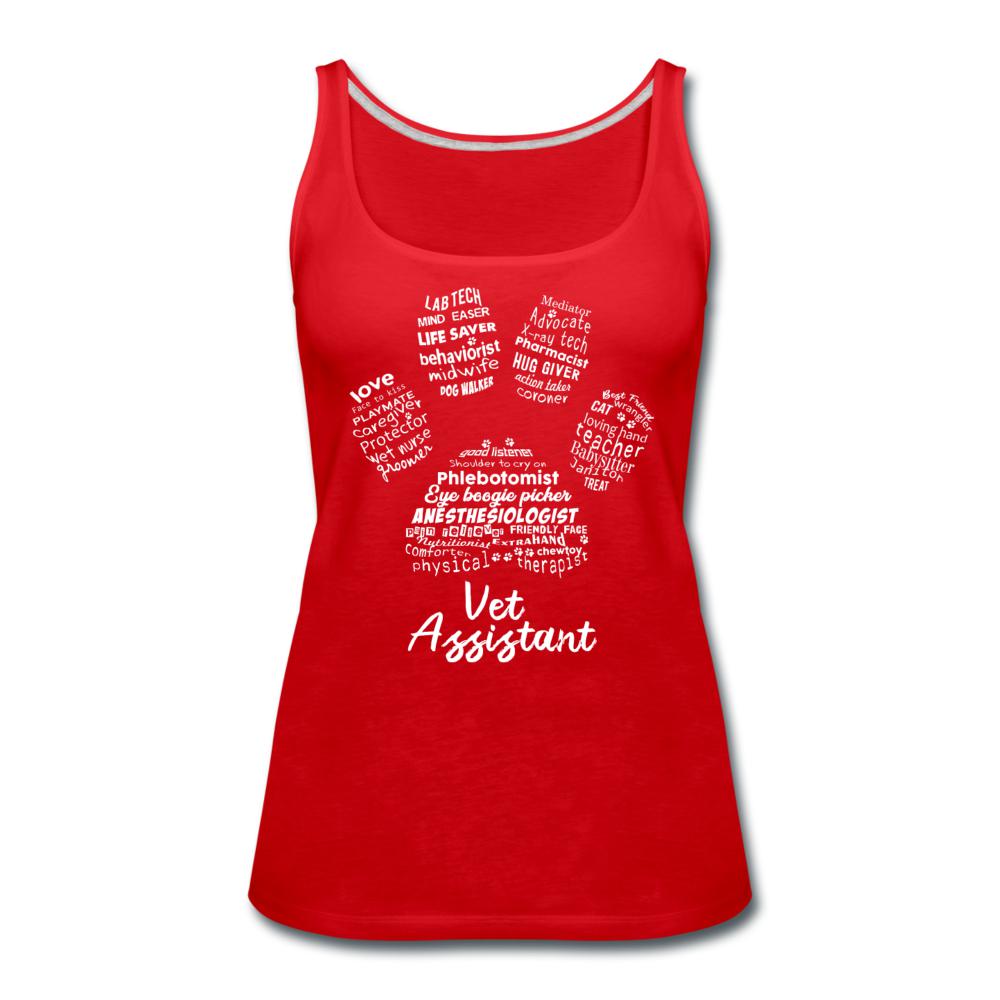 Vet Assistant Pawprint Women's Tank Top-Women’s Premium Tank Top | Spreadshirt 917-I love Veterinary
