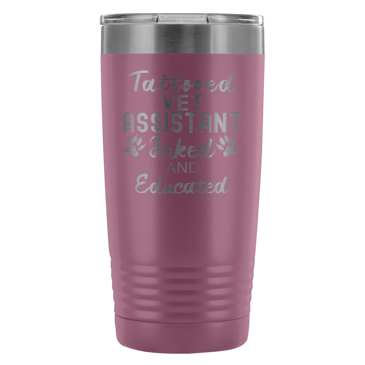 Vet Assistant- Tattooed, Inked and Educated 20oz Vacuum Tumbler-Tumblers-I love Veterinary