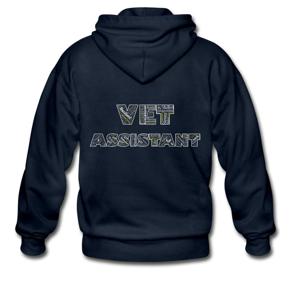 Vet Assistant Typography Unisex Zip Hoodie-Heavy Blend Adult Zip Hoodie | Gildan G18600-I love Veterinary