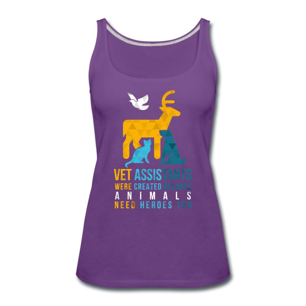 Vet assistants were created because animals need heroes too Women's Tank Top-Women’s Premium Tank Top | Spreadshirt 917-I love Veterinary