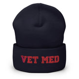 Vet Med Embroidered Cuffed Beanie-I love Veterinary