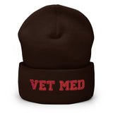 Vet Med Embroidered Cuffed Beanie-I love Veterinary