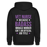 Vet Nurse because BADASS MIRACLE WORKER isn't an official job title Gildan Heavy Blend Adult Zip Hoodie-Heavy Blend Adult Zip Hoodie | Gildan G18600-I love Veterinary