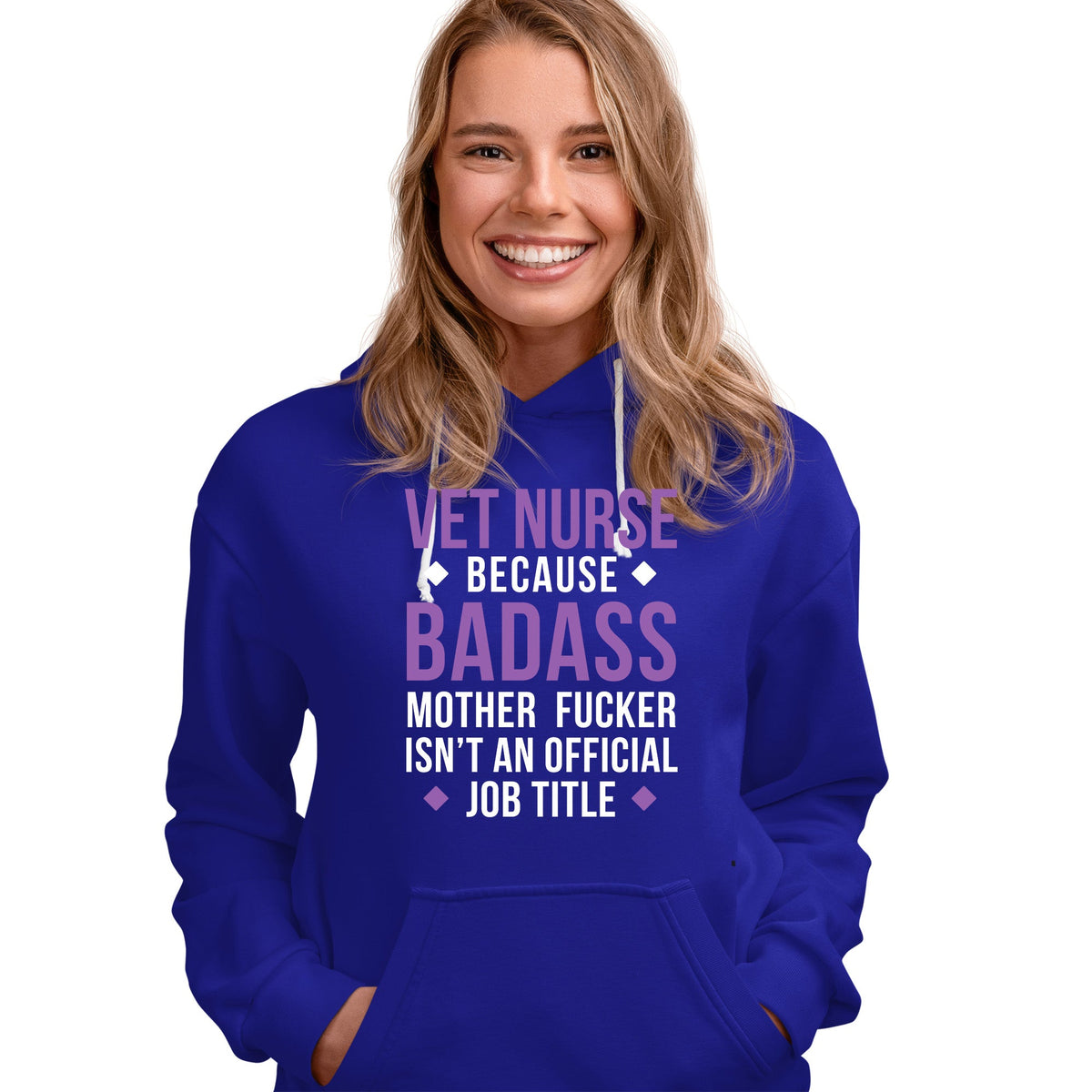 Vet Nurse because badass mother fucker isn't an official job title Unisex Hoodie-Men's Hoodie | Hanes P170-I love Veterinary