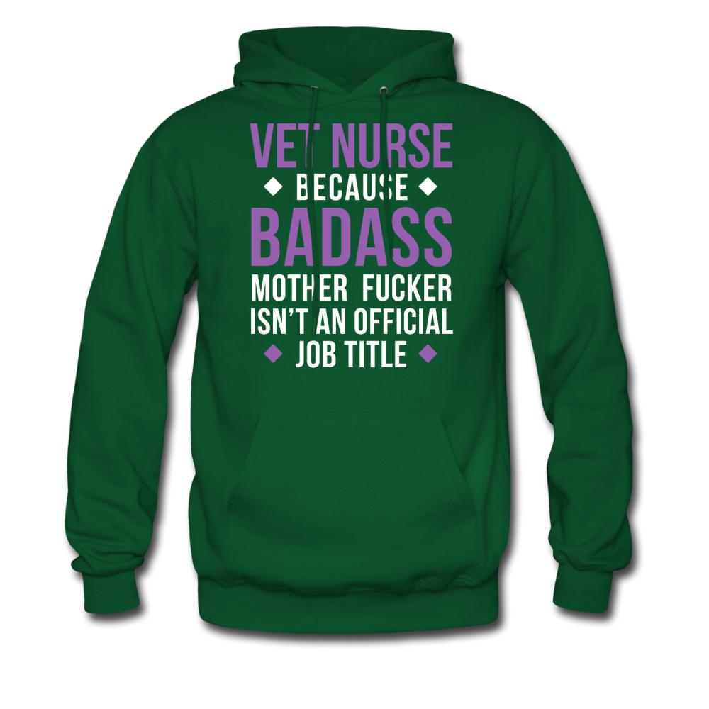 Vet Nurse because badass mother fucker isn't an official job title Unisex Hoodie-Men's Hoodie | Hanes P170-I love Veterinary