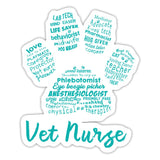 Vet Nurse Blue Paw Print Sticker-Sticker-I love Veterinary