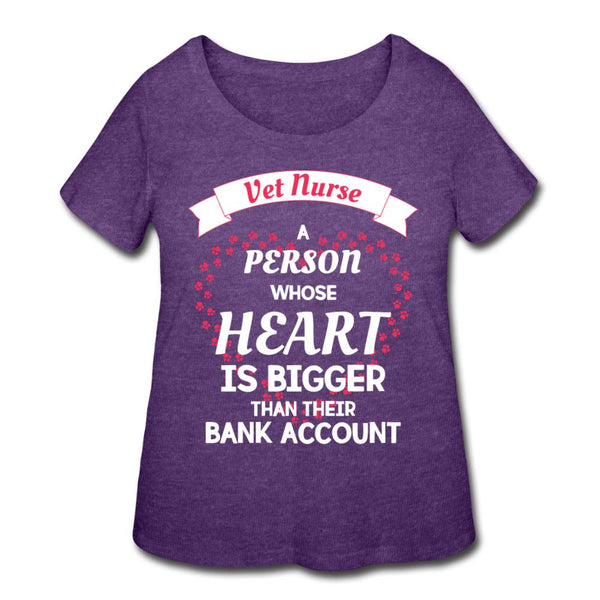 Vet Nurse Heart bigger than bank account Women's Curvy T-shirt-Women’s Curvy T-Shirt | LAT 3804-I love Veterinary