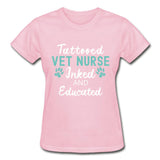 Vet Nurse- Inked and Educated Gildan Ultra Cotton Ladies T-Shirt-Ultra Cotton Ladies T-Shirt | Gildan G200L-I love Veterinary