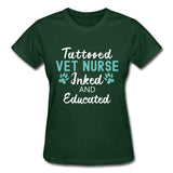 Vet Nurse- Inked and Educated Gildan Ultra Cotton Ladies T-Shirt-Ultra Cotton Ladies T-Shirt | Gildan G200L-I love Veterinary