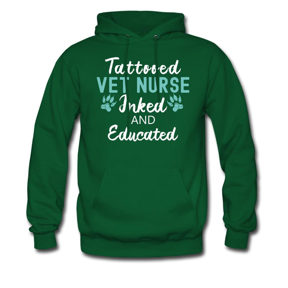 Vet Nurse Inked and Educated Unisex T-shirt-Men's Hoodie | Hanes P170-I love Veterinary