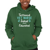 Vet Nurse Inked and Educated Unisex T-shirt-Men's Hoodie | Hanes P170-I love Veterinary