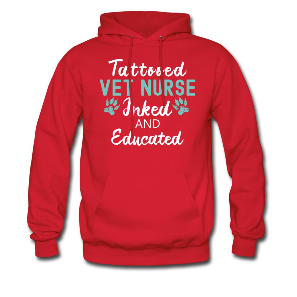 Vet Nurse Inked and Educated Unisex T-shirt-Men's Hoodie | Hanes P170-I love Veterinary