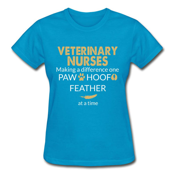 Vet Nurse- Making a Difference Gildan Ultra Cotton Ladies T-Shirt-Ultra Cotton Ladies T-Shirt | Gildan G200L-I love Veterinary