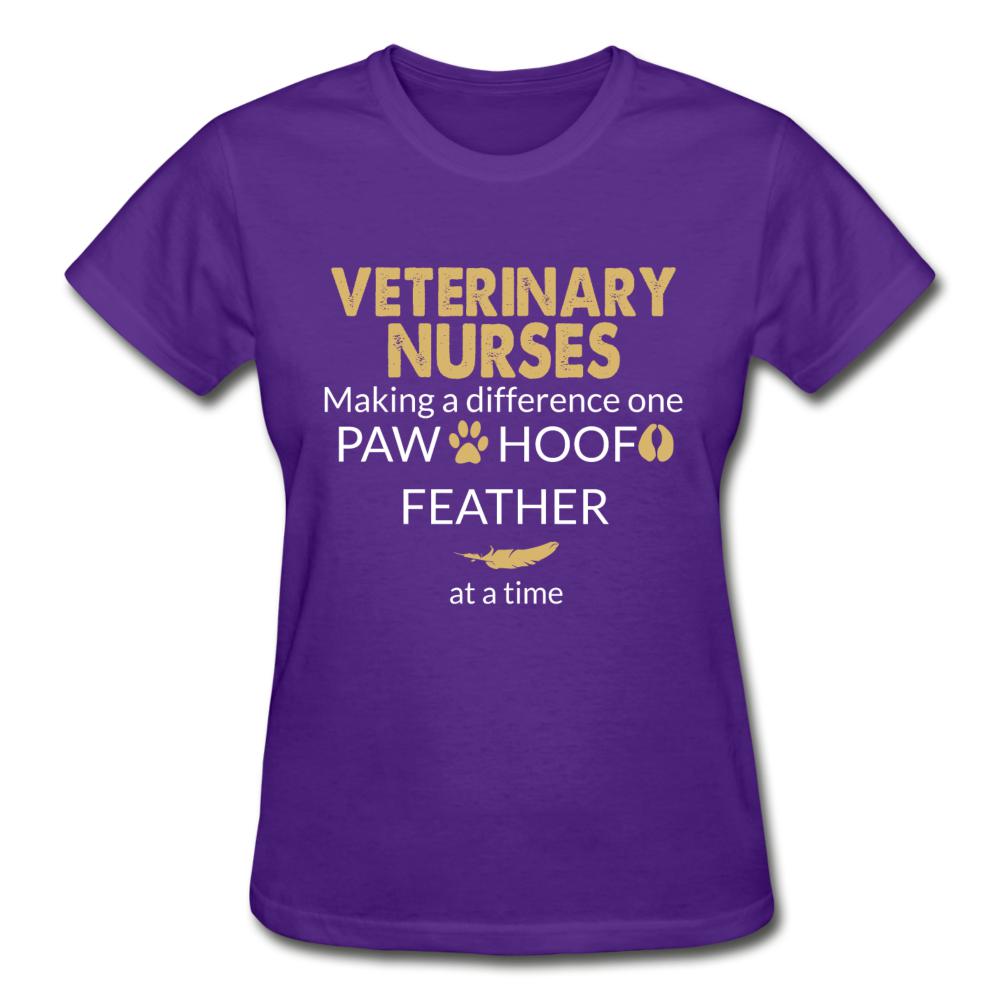 Vet Nurse- Making a Difference Gildan Ultra Cotton Ladies T-Shirt-Ultra Cotton Ladies T-Shirt | Gildan G200L-I love Veterinary