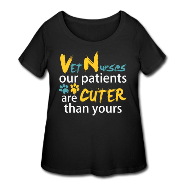 Vet Nurse our patients are cuter than yours Our patients are cuter than yours Women's Curvy T-shirt-Women’s Curvy T-Shirt | LAT 3804-I love Veterinary