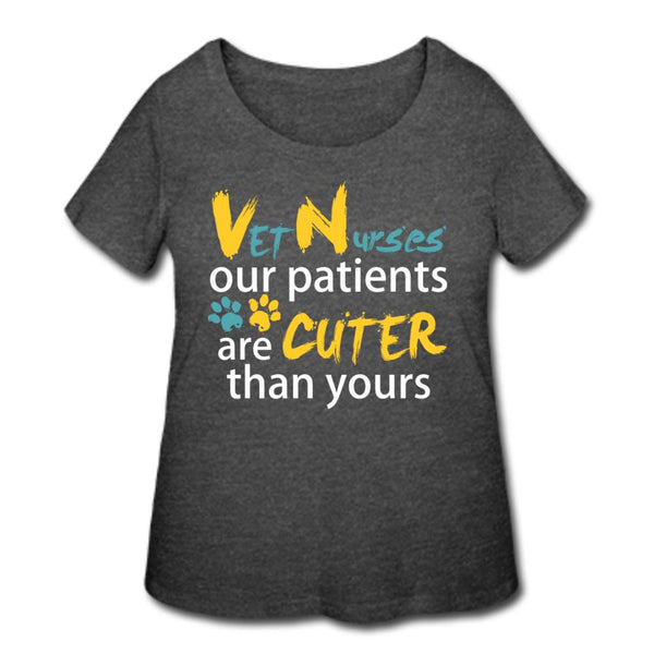 Vet Nurse our patients are cuter than yours Our patients are cuter than yours Women's Curvy T-shirt-Women’s Curvy T-Shirt | LAT 3804-I love Veterinary