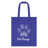Vet Nurse Pawprint Cotton Tote Bag-Tote Bag | Q-Tees Q800-I love Veterinary