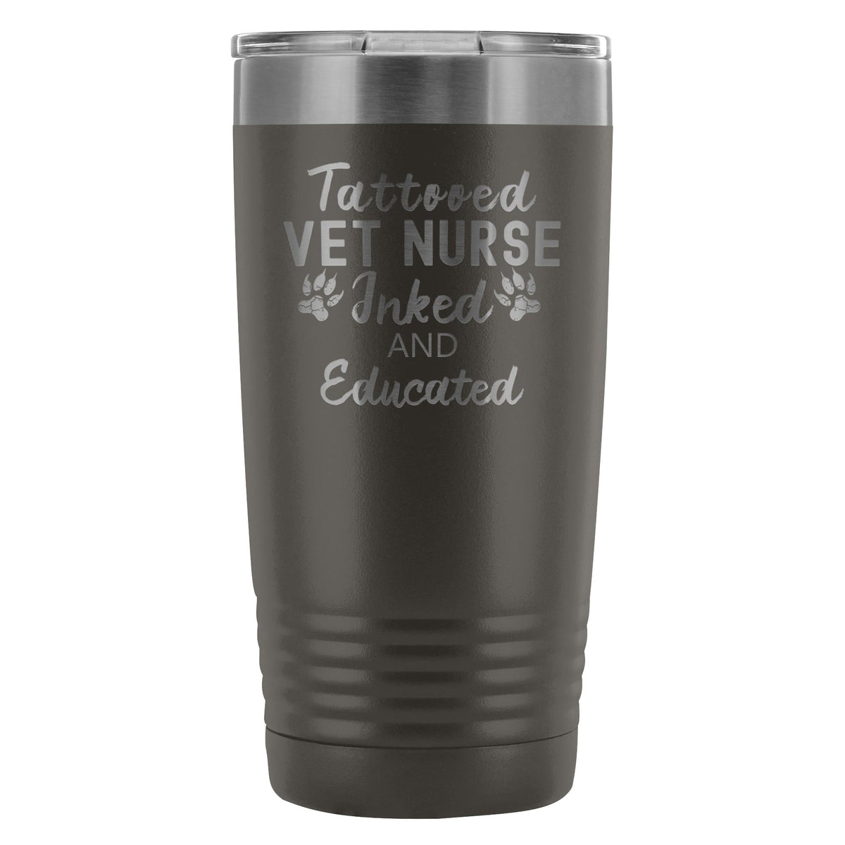 Vet Nurse- Tattooed, Inked and Educated 20oz Vacuum Tumbler-Tumblers-I love Veterinary