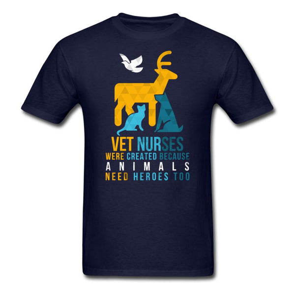 Vet nurses were created because animals need heroes too Unisex T-shirt-Unisex Classic T-Shirt | Fruit of the Loom 3930-I love Veterinary