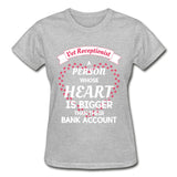 Vet Receptionist Heart bigger than bank account Gildan Ultra Cotton Ladies T-Shirt-Ultra Cotton Ladies T-Shirt | Gildan G200L-I love Veterinary