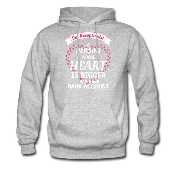 Vet Receptionist Heart bigger than bank account Unisex Hoodie-Men's Hoodie-I love Veterinary