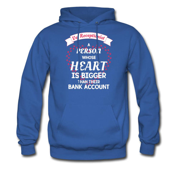 Vet Receptionist Heart bigger than bank account Unisex Hoodie-Men's Hoodie-I love Veterinary