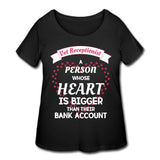Vet Receptionist Heart bigger than bank account Women's Curvy T-shirt-Women’s Curvy T-Shirt | LAT 3804-I love Veterinary