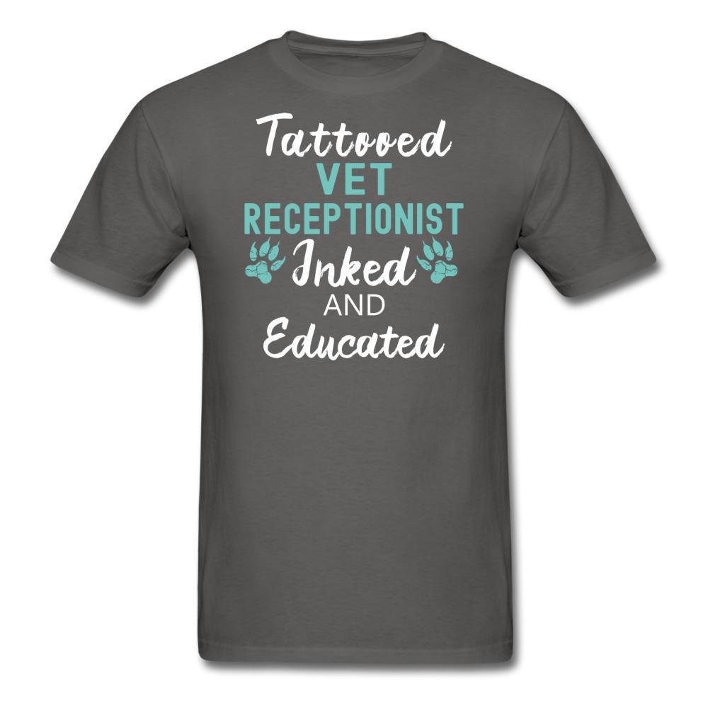 Vet Receptionist- Inked and Educated Unisex T-shirt-Unisex Classic T-Shirt | Fruit of the Loom 3930-I love Veterinary