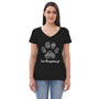 Vet Receptionist Paw Print Women's V-Neck T-Shirt-Women's V-Neck T-Shirt | District DT8001-I love Veterinary