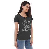 Vet Receptionist Paw Print Women's V-Neck T-Shirt-I love Veterinary