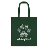 Vet Receptionist Pawprint; Tote Bag-Tote Bag | Q-Tees Q800-I love Veterinary