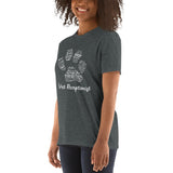 Vet Receptionist Pawprint Unisex T-shirt Bella + Canvas 3001-Unisex Staple T-Shirt | Bella + Canvas 3001-I love Veterinary