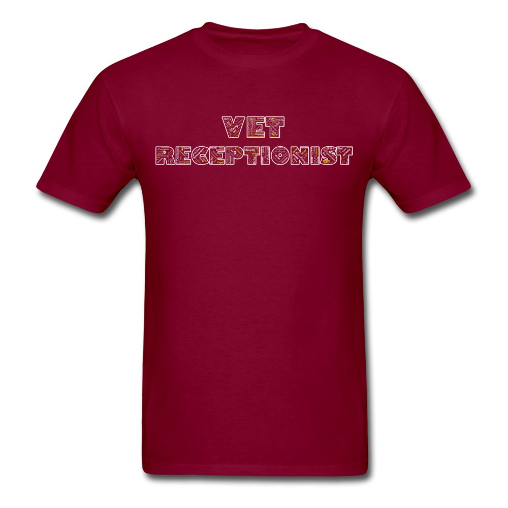 Vet Receptionist Typography Unisex T-shirt-Unisex Classic T-Shirt | Fruit of the Loom 3930-I love Veterinary