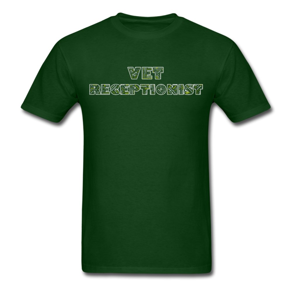 Vet Receptionist Typography Unisex T-shirt-Unisex Classic T-Shirt | Fruit of the Loom 3930-I love Veterinary