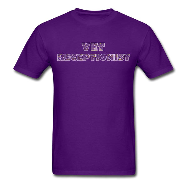 Vet Receptionist Typography Unisex T-shirt-Unisex Classic T-Shirt | Fruit of the Loom 3930-I love Veterinary