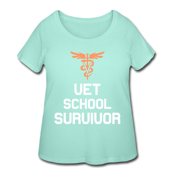 Vet school survivor Women's Curvy T-shirt-Women’s Curvy T-Shirt | LAT 3804-I love Veterinary