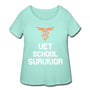 Vet school survivor Women's Curvy T-shirt-Women’s Curvy T-Shirt | LAT 3804-I love Veterinary