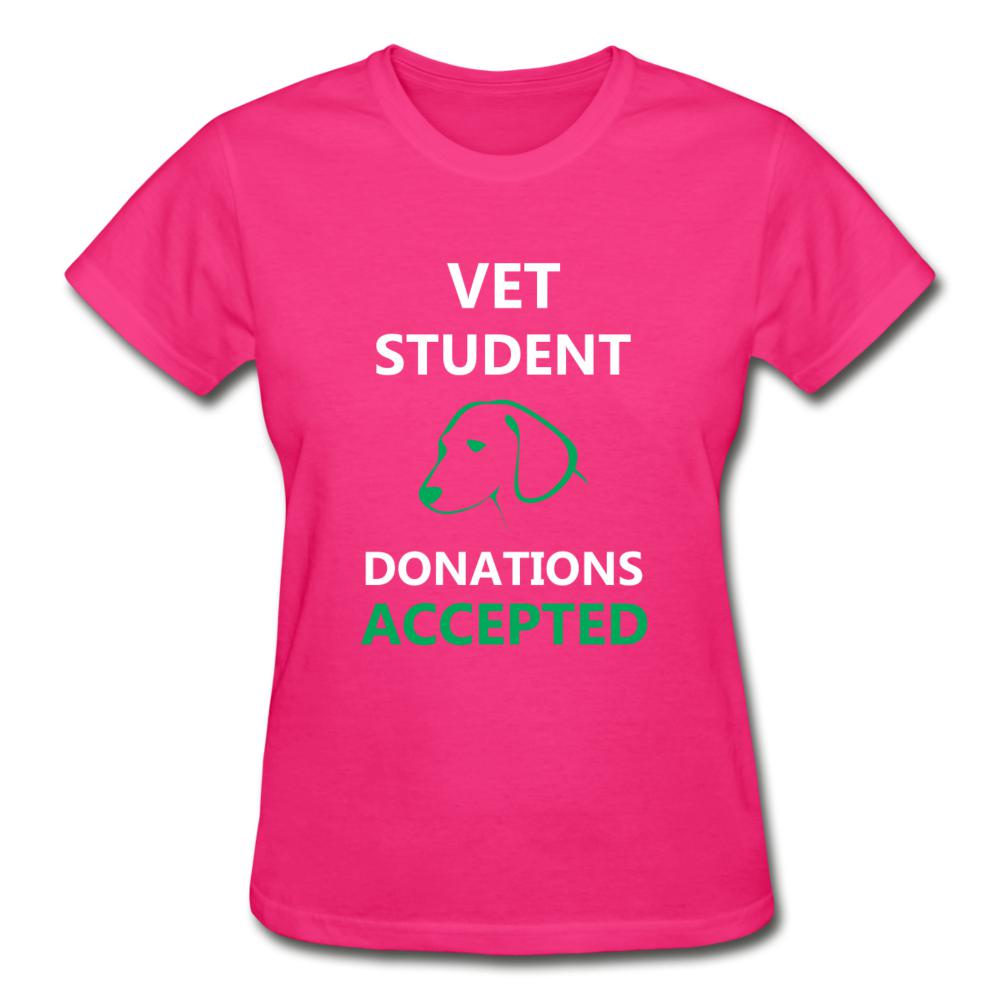 Vet Student Donations Accepted Gildan Ultra Cotton Ladies T-Shirt-Ultra Cotton Ladies T-Shirt | Gildan G200L-I love Veterinary