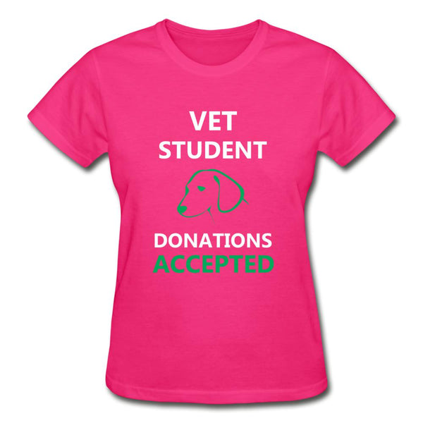 Vet Student Donations Accepted Gildan Ultra Cotton Ladies T-Shirt-Ultra Cotton Ladies T-Shirt | Gildan G200L-I love Veterinary