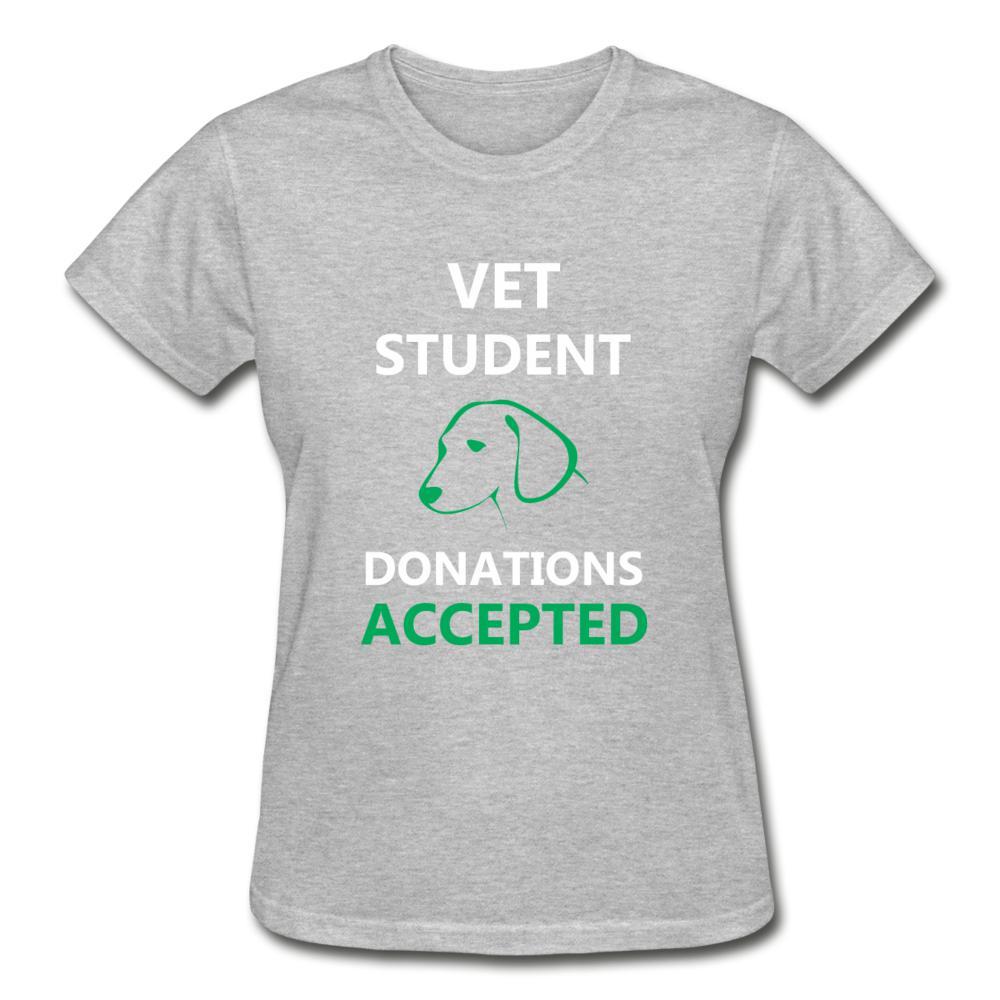Vet Student Donations Accepted Gildan Ultra Cotton Ladies T-Shirt-Ultra Cotton Ladies T-Shirt | Gildan G200L-I love Veterinary