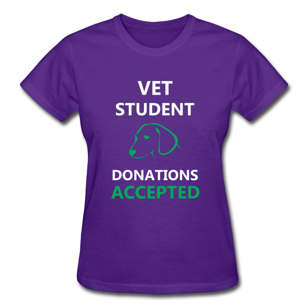 Vet Student Donations Accepted Gildan Ultra Cotton Ladies T-Shirt-Ultra Cotton Ladies T-Shirt | Gildan G200L-I love Veterinary
