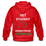 Vet Student Donations Accepted Unisex Zip Hoodie-Heavy Blend Adult Zip Hoodie | Gildan G18600-I love Veterinary