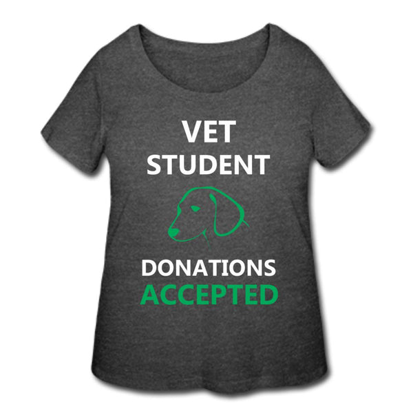 Vet Student Donations Accepted Women's Curvy T-shirt-Women’s Curvy T-Shirt | LAT 3804-I love Veterinary