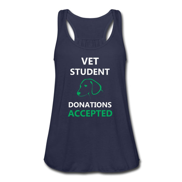 Vet Student Donations Accepted Women's Flowy Tank Top-Women's Flowy Tank Top by Bella | Bella B8800-I love Veterinary