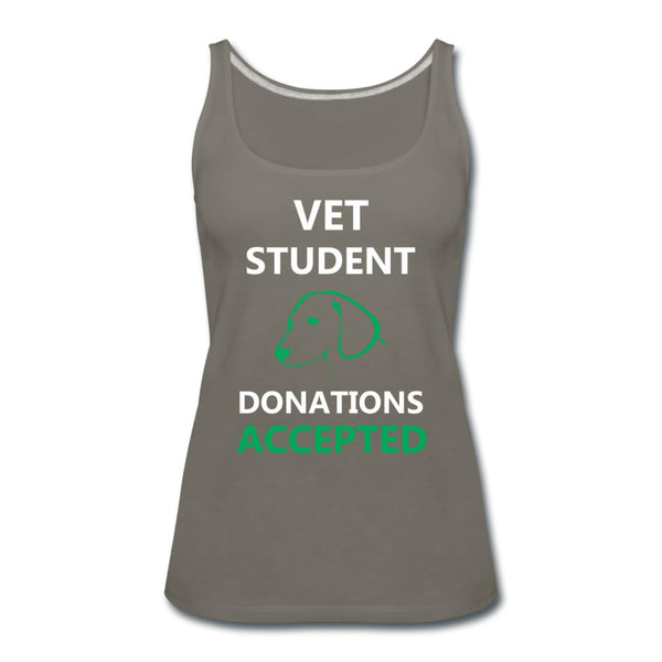 Vet Student Donations Accepted Women's Tank Top-Women’s Premium Tank Top | Spreadshirt 917-I love Veterinary
