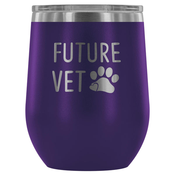 Vet Student- Future Vet 12oz Wine Tumbler-Wine Tumbler-I love Veterinary