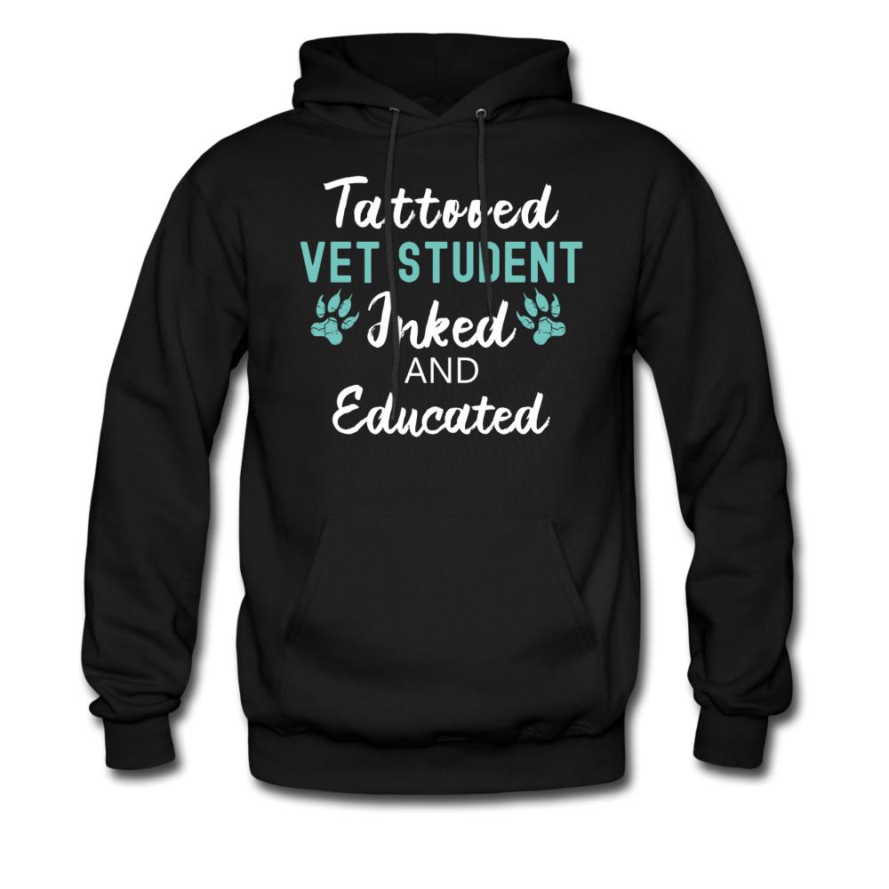 Vet Student Inked and Educated Unisex Hoodie-Men's Hoodie | Hanes P170-I love Veterinary