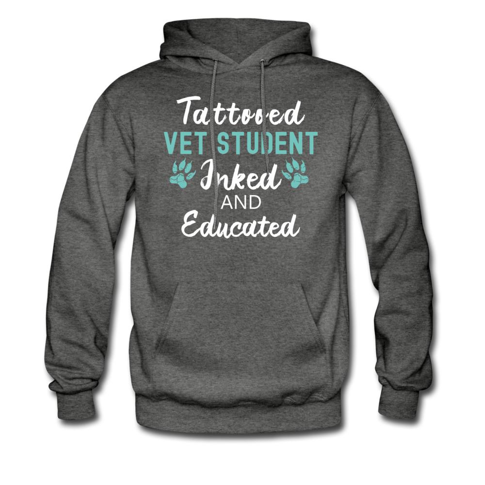 Vet Student Inked and Educated Unisex Hoodie-Men's Hoodie | Hanes P170-I love Veterinary