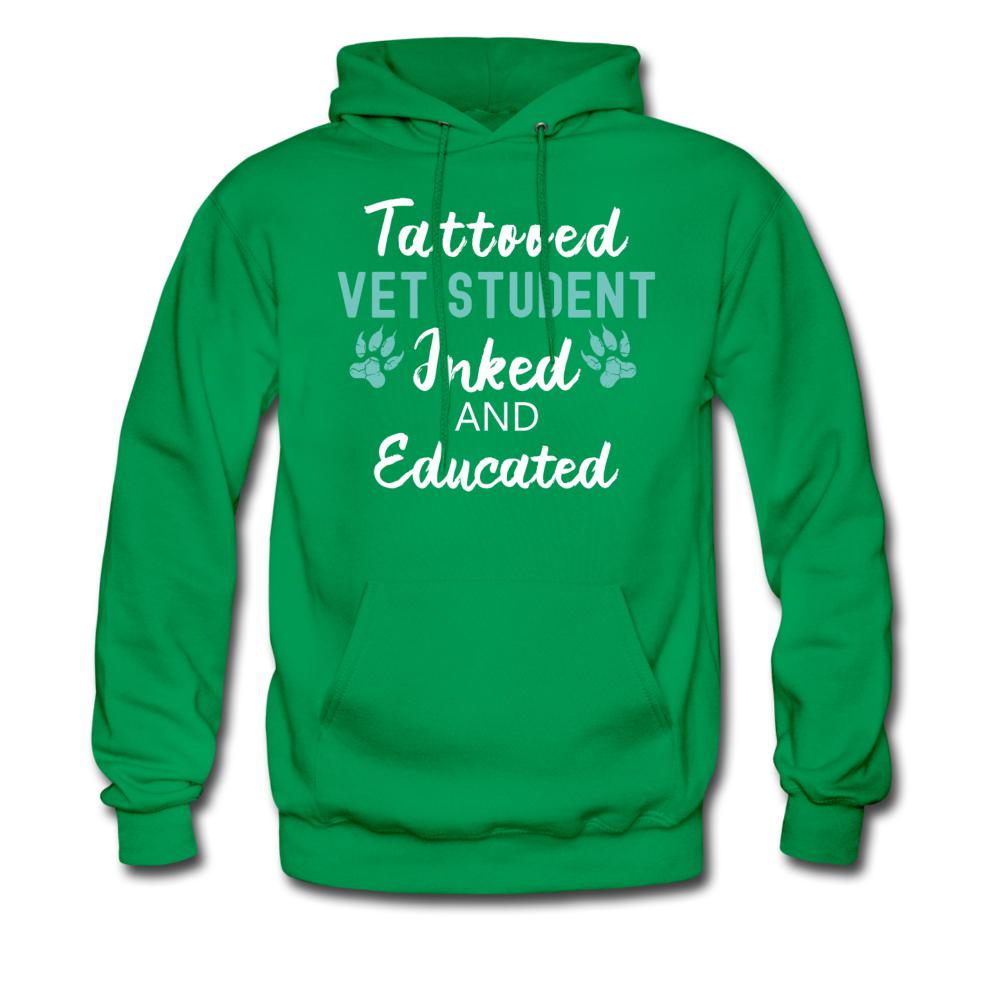 Vet Student Inked and Educated Unisex Hoodie-Men's Hoodie | Hanes P170-I love Veterinary